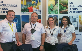 Eric Hasselmann, Alton Gurley, Sofia Duarte, and Claudia De Rivera at Seaboard Marine exhibition booth at Agritrade Expo